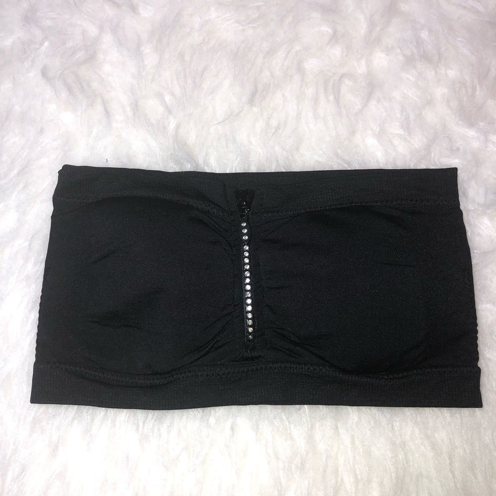 Black Strapless Bralette